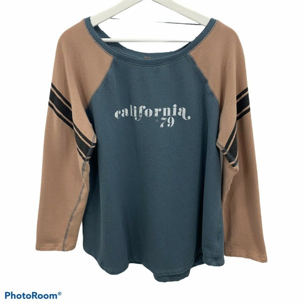 Free People College Dreamin’ Pullover Sweatshirt S - Picture 2 of 8